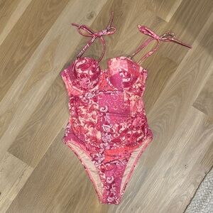 Pink Paisley One-Piece Swimsuit